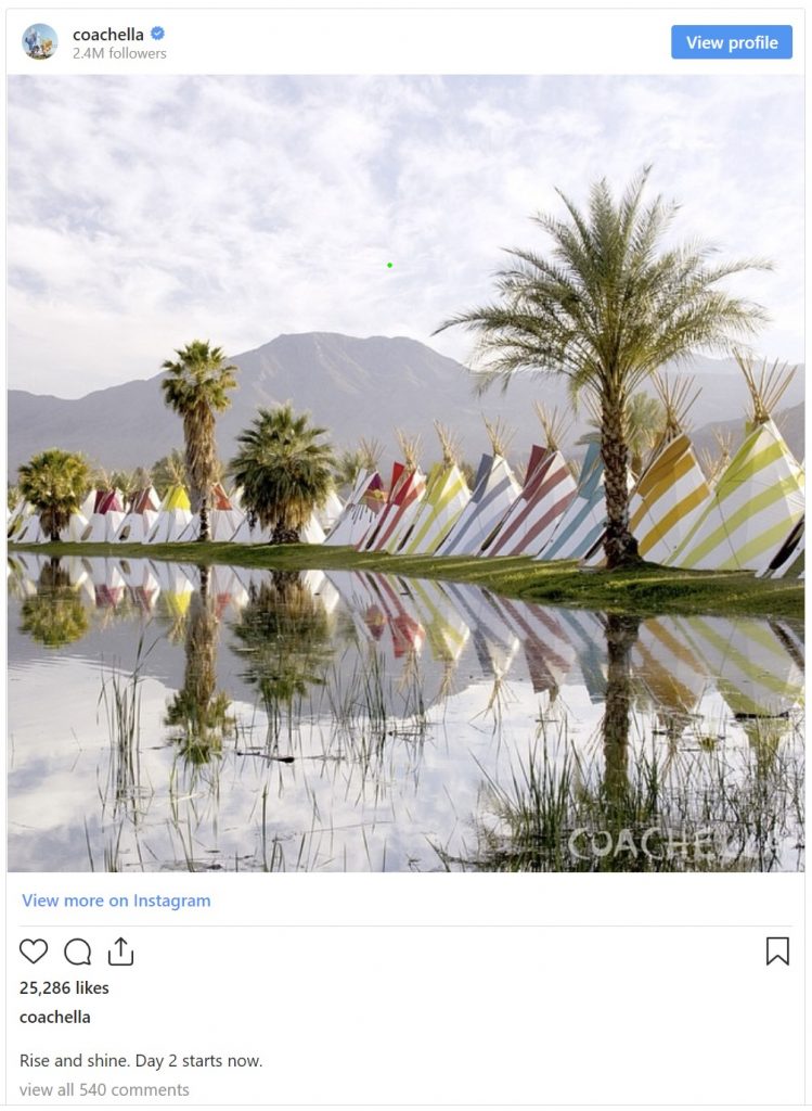 Instagram Love for InTentCity - Coachella Tipis or Teepees