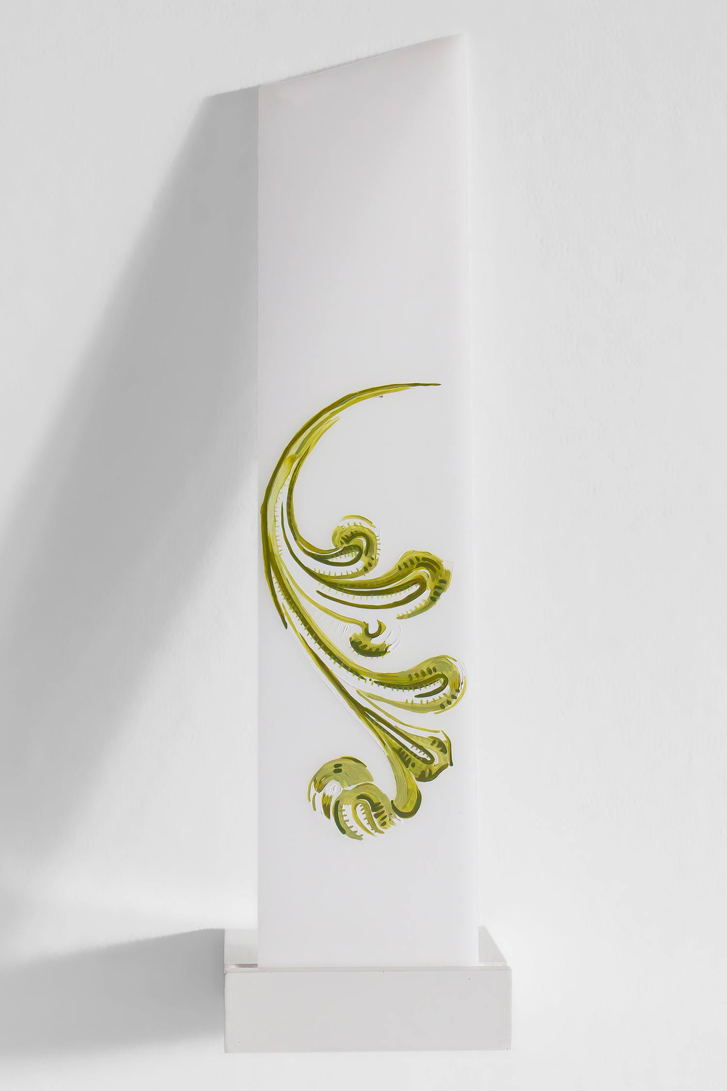 English Gothic Acanthus Leaf Painting - Teale Hatheway